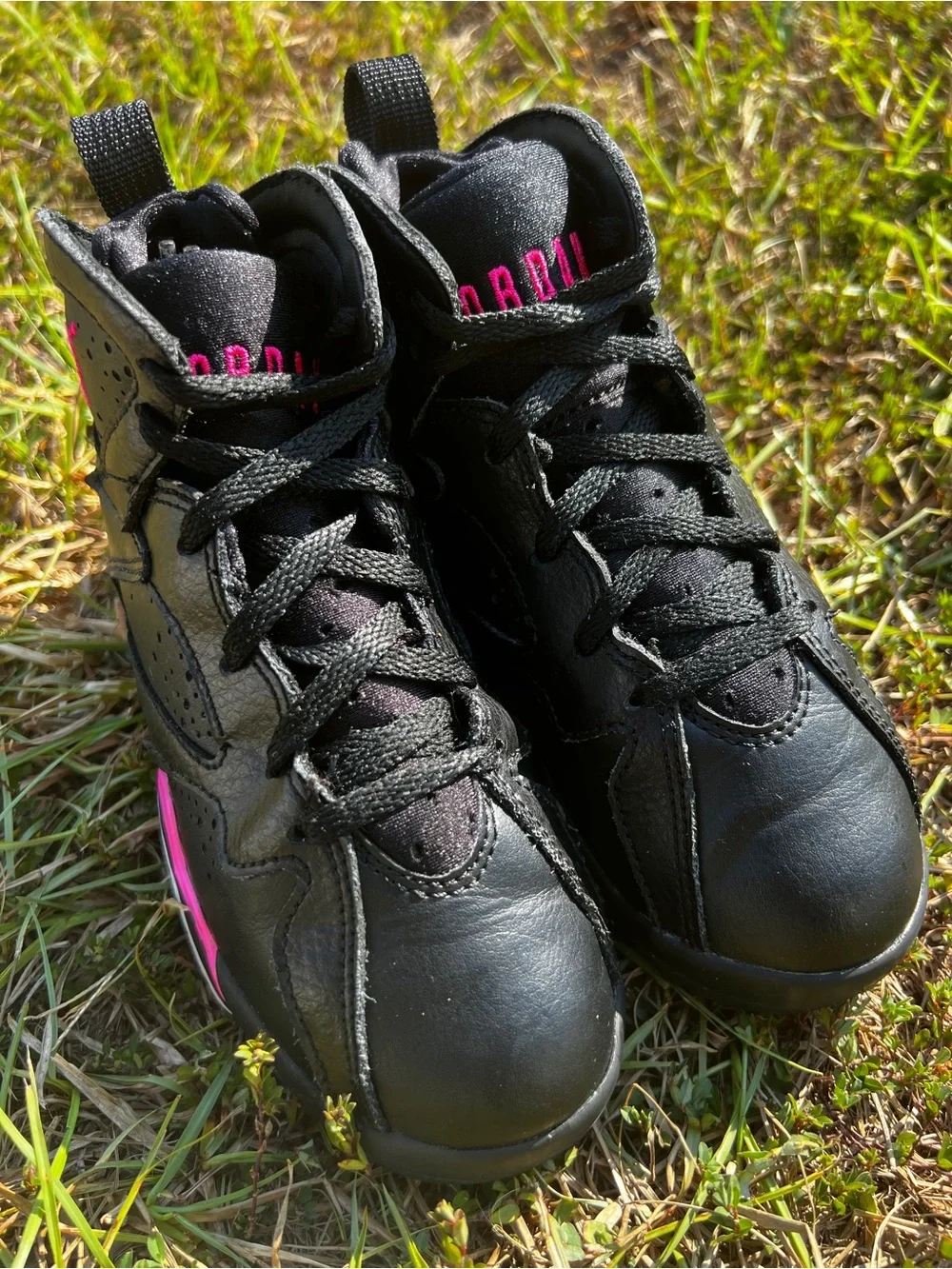 CLEAN Air Jordan 7 size 12c Toddler Hyper Pink Black 2017 shoes
